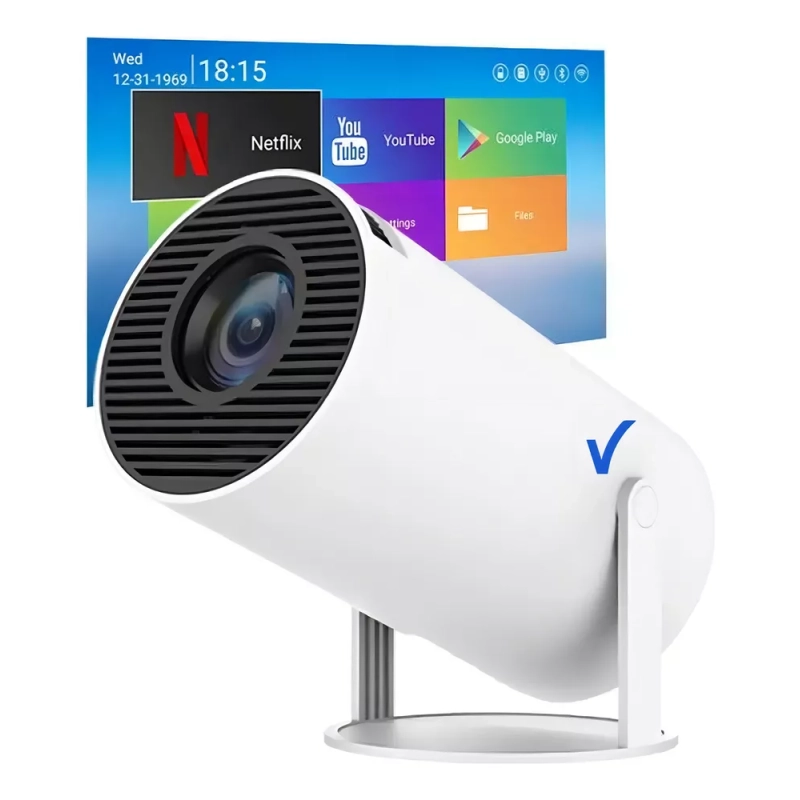 Smartprojetor Home Cinema 4K Projetor android Bahrein 11.0 resolução 4k hd bluetooth hdmi wifi Branco