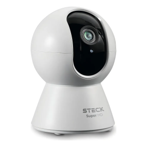 Câmera De Segurança Interna Ptz 360 Super Hd, Branco Steck Branco
