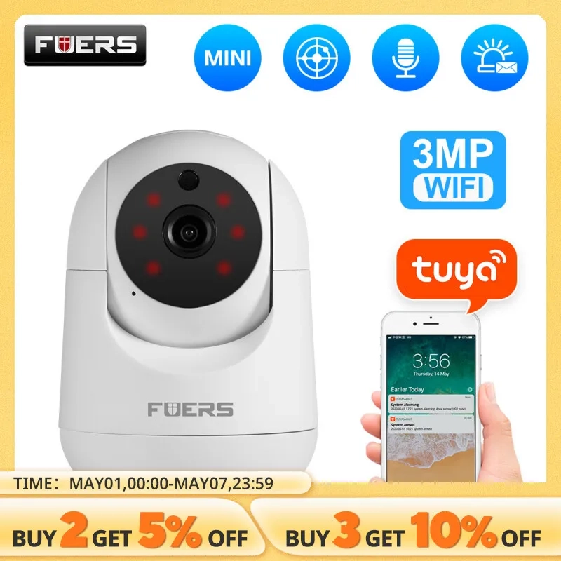 Câmera Interna IP Tuya Smart Fuers 3MP