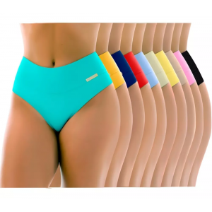 Kit Com 10 Calcinha Cós Alto Cores