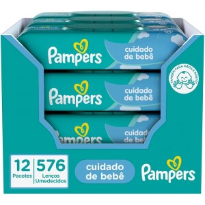 Pampers Lenços Umedecidos Cuidado de Bebê 576 unidades