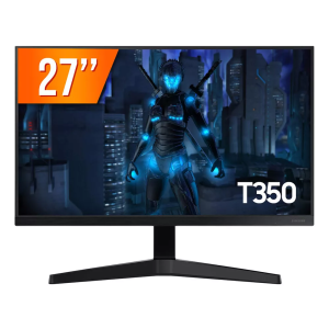 Monitor Gamer Samsung T350 27” FHD, Tela Plana, 75Hz, 5ms, HDMI, FreeSync, Game Mode
