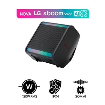 xboom Stage301 | LG Brasil LG xboom Stage301 by will.i.am | Caixa de som Bluetooth portátil | Som exclusivo LG xboom p