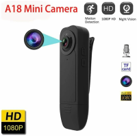 Câmera HD Mini A18 1080P Caneta de Bolso Corpo Cop Cam Micro Gravador de Vídeo Visão Noturna