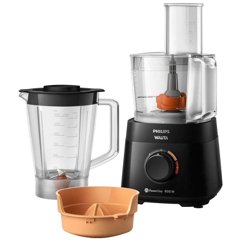 Processador de Alimentos Philips Walita PowerChop RI7300 3 em 1 com 2 Velocidades 600 W