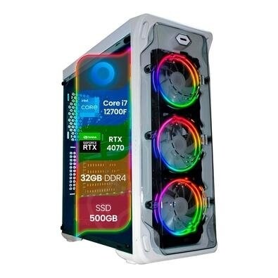 PC Gamer Concórdia Intel Core i7-12700F 32GB RAM GeForce RTX 4070 SSD 500GB Linux Preto - 40796