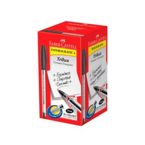 Caneta Esferográfica Trilux 032 Ponta Media 50 Unidades - Faber-Castell