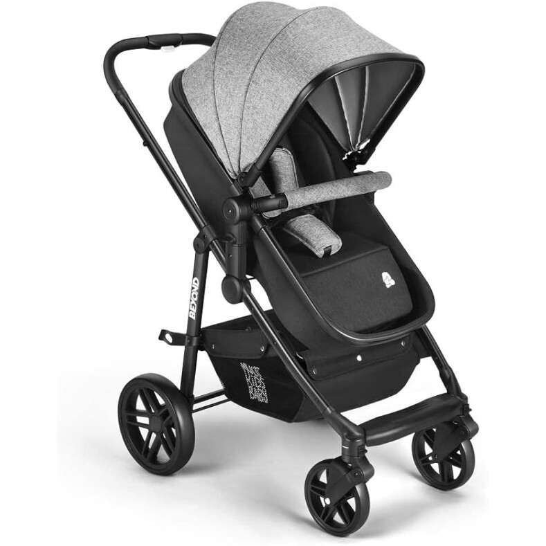 Carrinho Passeio Beyond 2 em 1 Assento Moisés 0-15kgs Cinza Multikids Baby - BB429