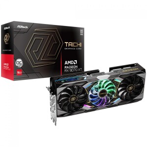Placa de Vídeo ASRock AMD Radeon RX 9070 XT Taichi OC 16GB GDDR6 FSR Ray Tracing 90-GA5HZZ-00UANF