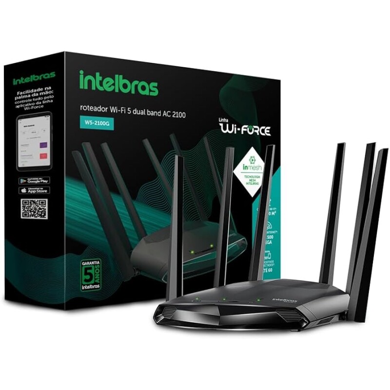 Roteador Intelbras Wi-Force W5-2100G Wi-Fi 5
