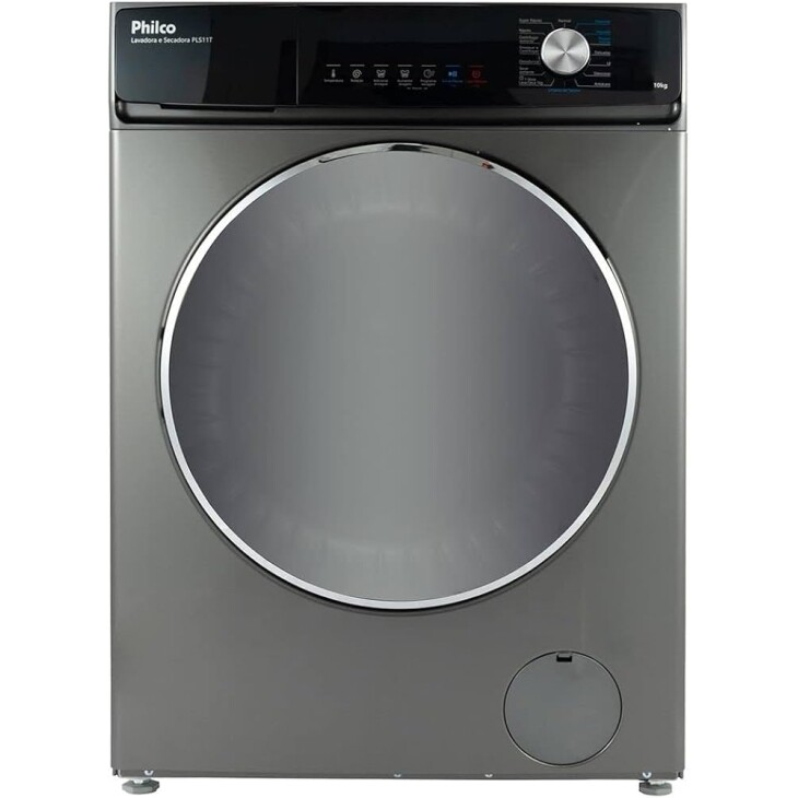 Lava e Seca 16 Programas Eco Inverter Philco 10 kg Inox Pls11t - 110v