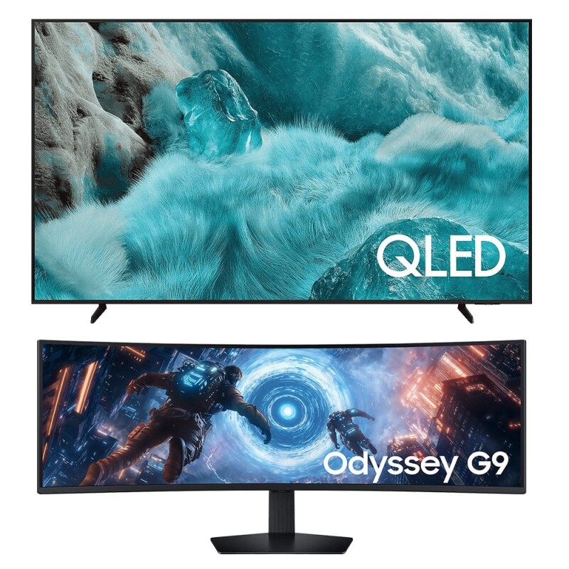 Samsung Vision AI TV 85" QLED 4K Q7F + Monitor Odyssey G9 49"