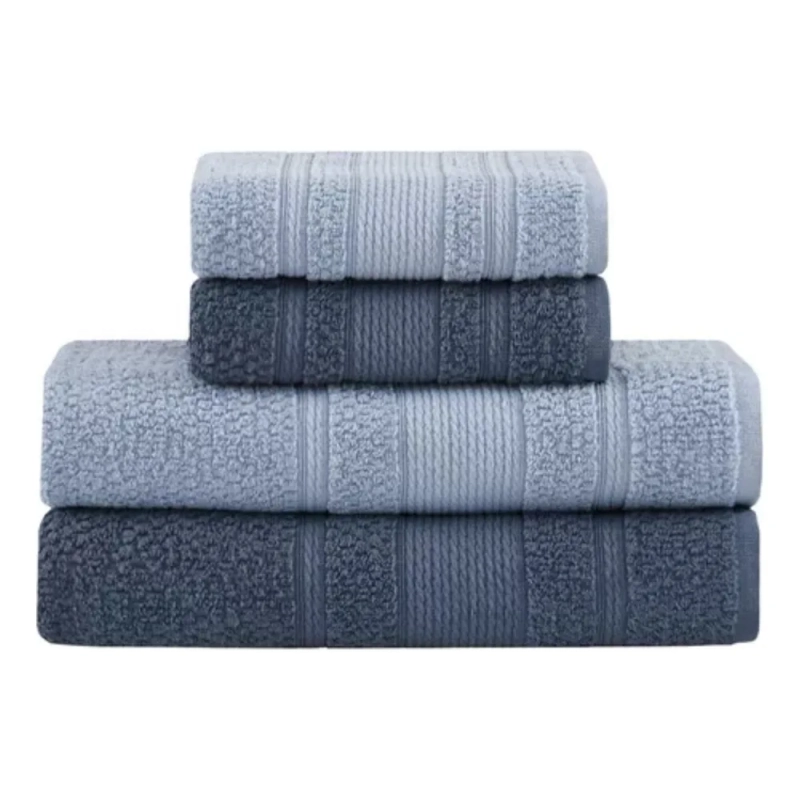 Jogo De Toalhas Buddemeyer Bella Extra Soft Banho 4 Peças Azul Claro/azul Marinho