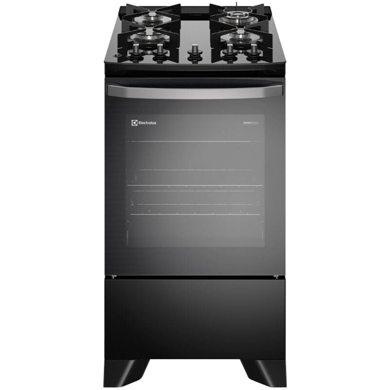 Fogão Electrolux 4 bocas Efficient FE4GP com Mesa de Vidro PerfectCook VaporBake e Acendimento Automático Bivolt