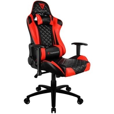 Cadeira Gamer ThunderX3 TGC12 Preto e Vermelho Reclinável com Almofadas Cilindro de Gás Classe 4