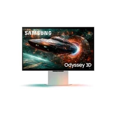 Monitor Gamer Samsung Odyssey 3D 27" 4k 165Hz 1ms IPS DP e HDMI HDR Ajuste de Altura Som Interado Prata - LS27FG900XLXZD