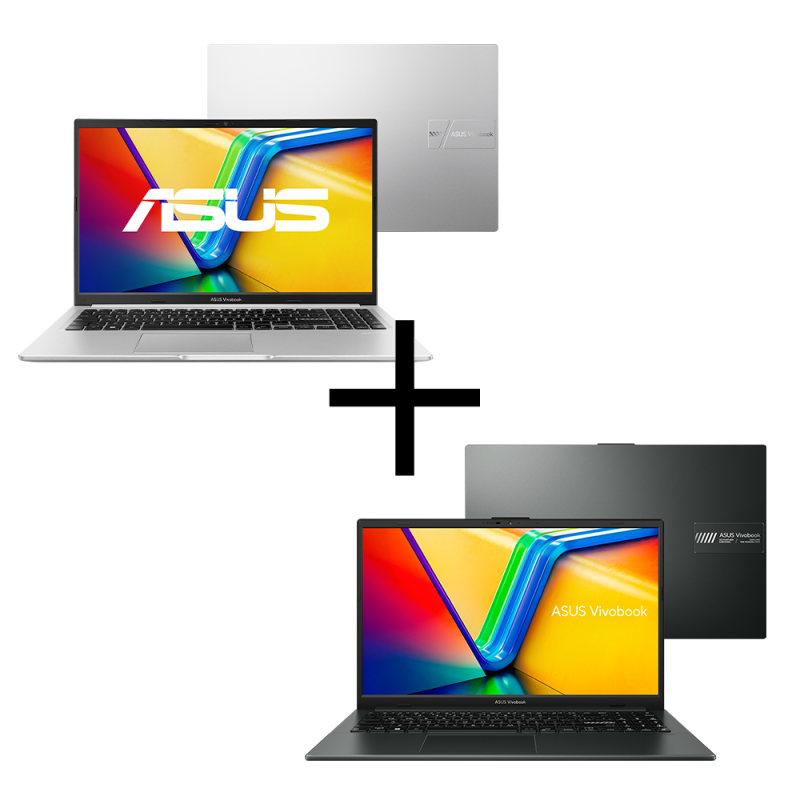 Notebook ASUS Vivobook 15 Ryzen 7 5825U M1502YA-NJ613  + Notebook ASUS Vivobook Go 15 Ryzen 5 7520U E1504FA-NJ1288