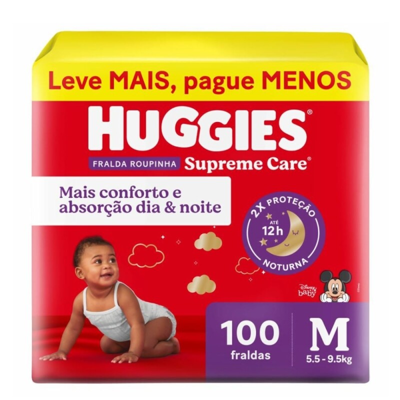 Fralda Roupinha Huggies Supreme Care M 100 Unidades - Drogaria Venancio | Farmácia Online com Frete Grátis