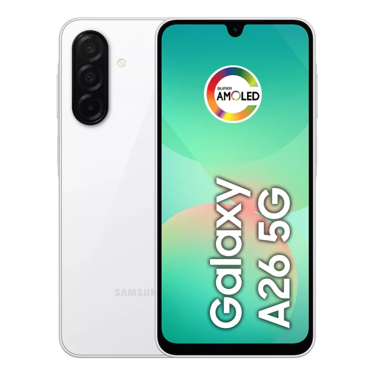 Celular Samsung Galaxy A26 5g 256gb 8gb Ram Câmera De 50mp Ip67 Tela Super Amoled 6.7 Nfc - Branco
