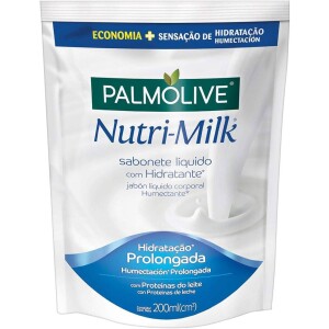 Sabonete Líquido Palmolive Nutri-Milk Hidratante 200Ml Refil - 5 Unidades