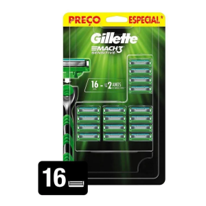 Carga para aparelho de barbear Mach3 Sensitive 16un Gillette