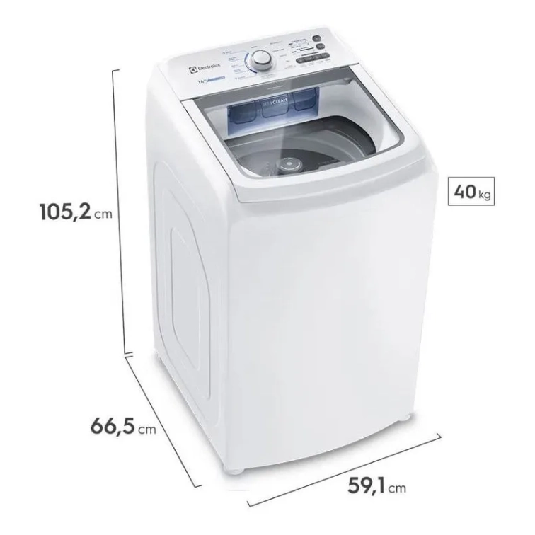 Máquina De Lavar 14kg Essential Care LED14 Com Cesto Inox E Jet&Clean Electrolux