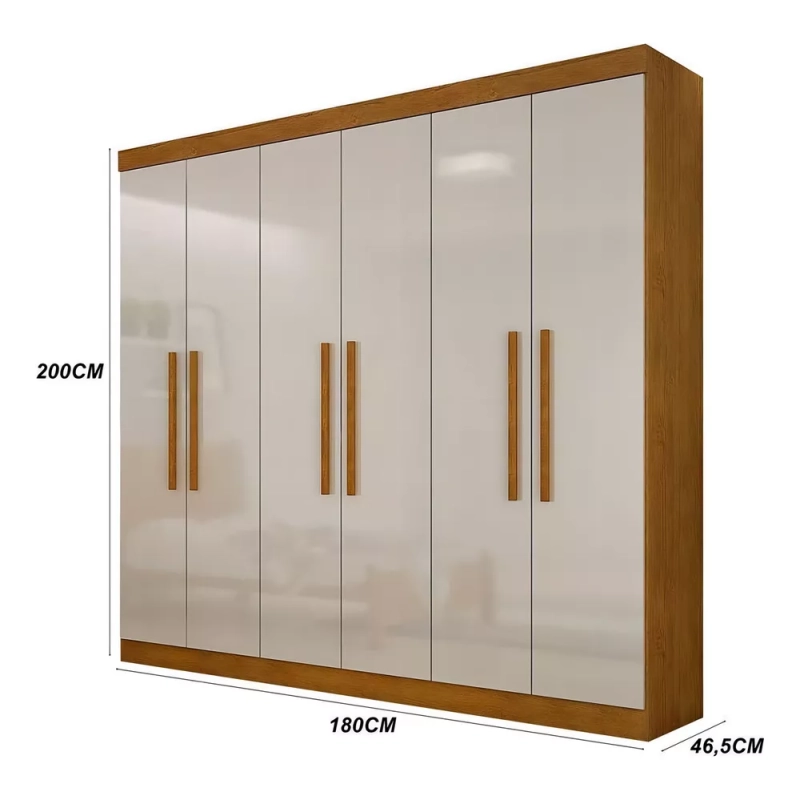Guarda-Roupa Casal Malibu 6 Portas - Rufato