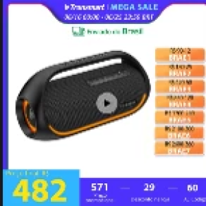 Caixa de Som Tronsmart Bang com 60W Bluetooth 5.3 Alça para Transporte e Controle por Aplicativo