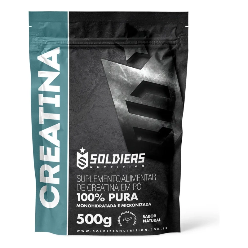 Creatina Monohidratada 500g Soldiers Nutrition Sabor Natural