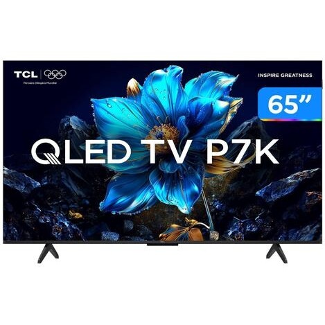 Smart TV 65" TCL 4K UHD QLED Google TV AiPQ Google Assistente - 65P7K