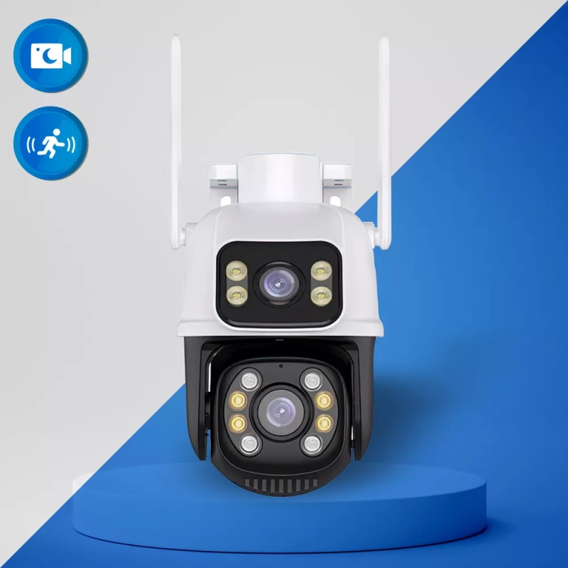 Câmera De Segurança Wi-fi Smart A28b Dupla Lente Ip Prova Dagua Infravermelho Externa