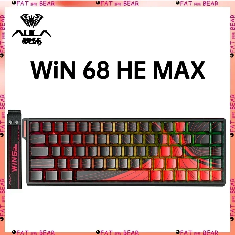 AULA WIN60 WIN68 HE MAX teclado mecânico interruptor magnético 8k taxa de polimento RGB 0 zona morta e-sports teclado