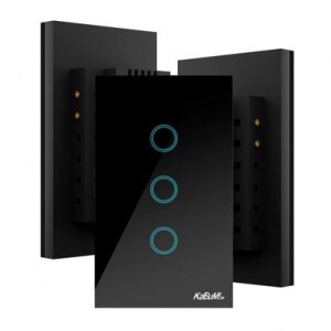 Interruptor Paralelo Inteligente 3 Way Kabum! Smart 500 Controle Via Aplicativo Três Botões Caixa Com 3 - KBSA013