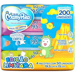 MamyPoko Lenços Umedecidos Edição Limitada 200 Unidades