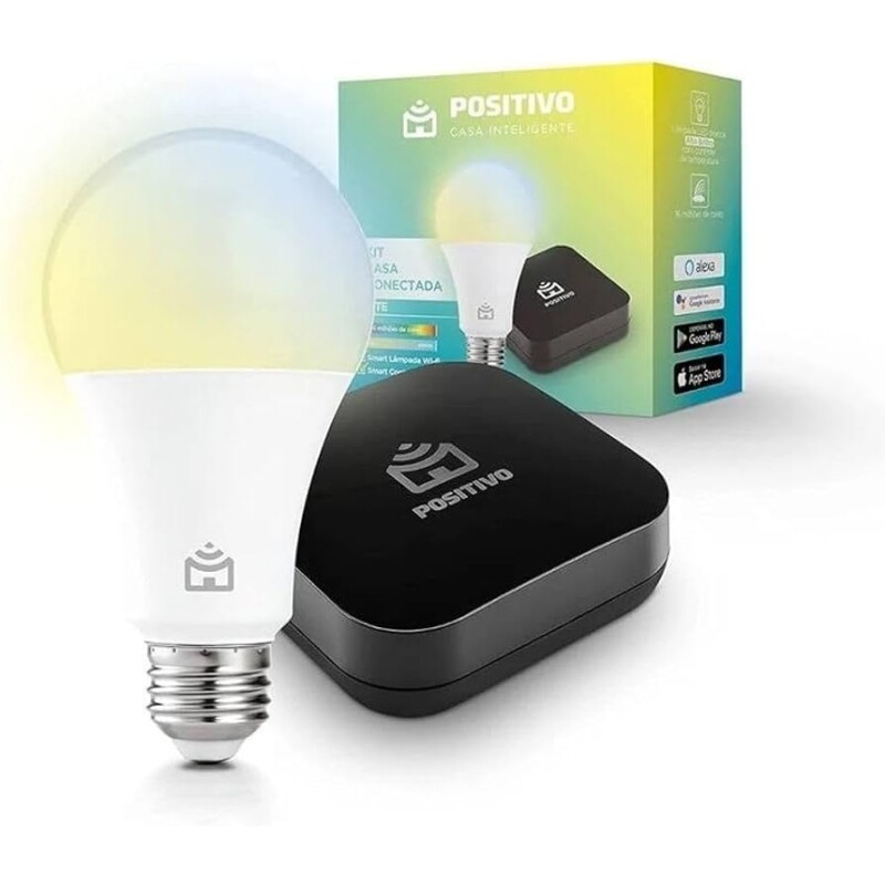 Kit Casa Conectada Lite Positivo Casa Inteligente sua casa mais inteligente contém 2 itens (1x Smart Controle Universal