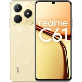 Smartphone Realme C61 256GB 6GB RAM Tela 6,74 90Hz Câm 50MP NFC Bateria 5000mAh Dual SIM Dourado Sparkle Gol