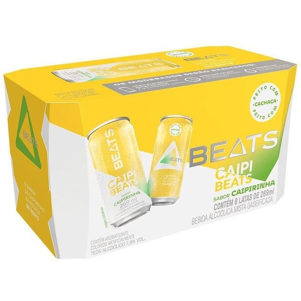 Drink Pronto Beats Caipirinha Lata 269ml 8 Unidades
