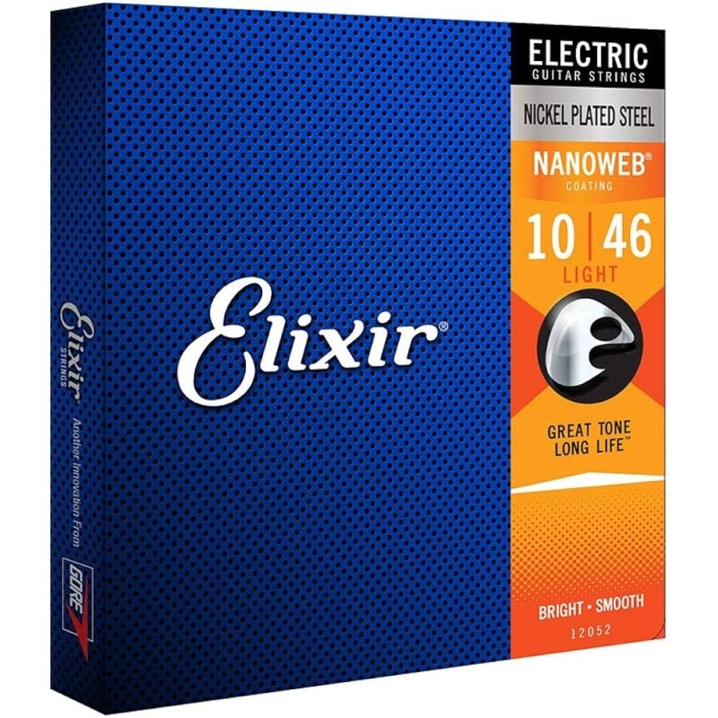 Encordoamento .010 Elixir 12052 para Guitarra Nanoweb Light