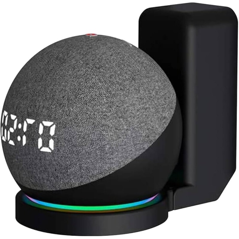 WB Suporte de tomada para Smart Speaker Alexa Echo Dot  5 e 4 Geração Preto