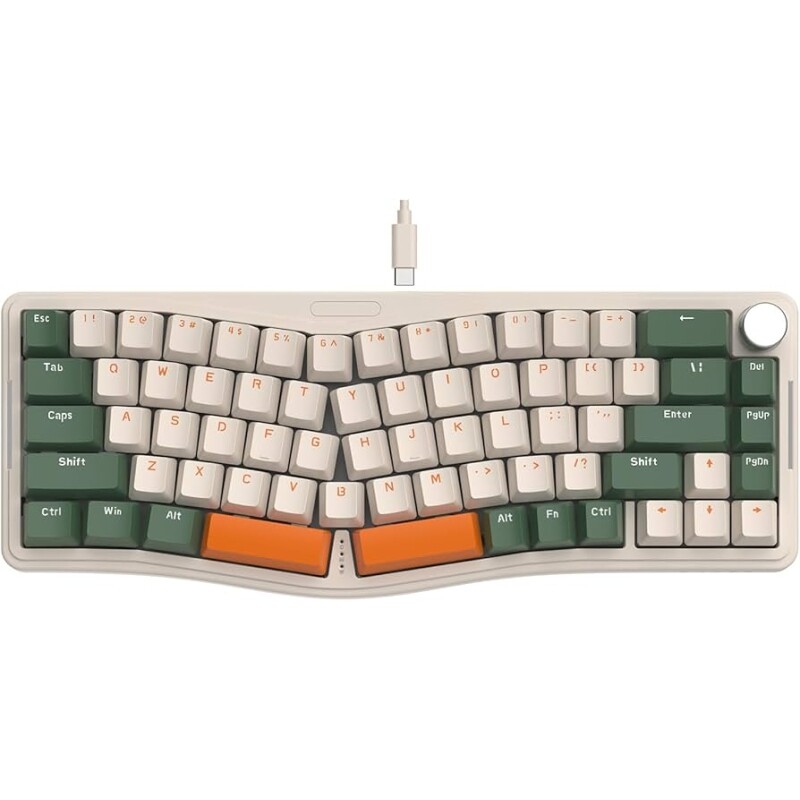 ATTACK SHARK AKS068 Teclado mecânico para jogos com fio 65% Alice Layout Hot-swapped Gaxeta RGB Retroiluminado VIA Bot