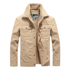 Jaqueta Bomber De Sarja Forrada Slim Fit Importada Frio