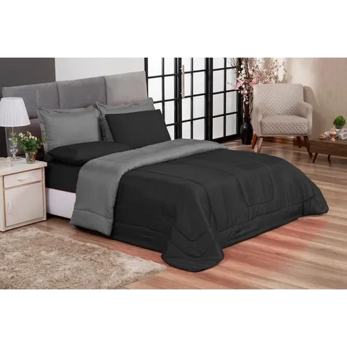 Jogo de Cama Casa Dona Edredom Casal - 6 Peças