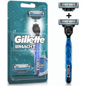 Gillette Aparelho De Barbear Mach3 Acqua-Grip + 2 Cargas