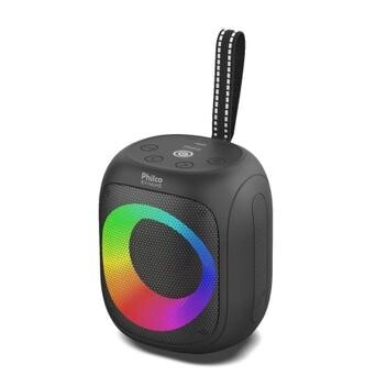 Mini Caixa De Som Speaker Philco Pbs30 Led Flash Lights Bluetooth - Caixa de Som Bluetooth / Portátil
