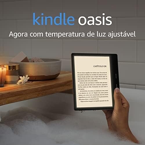 Kindle Oasis 8GB - Agora com temperatura de luz ajustável - Cor Grafite