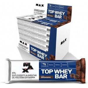 Max Titanium Top Whey Bar - 12 Unidades De 41G Brigadeiro -