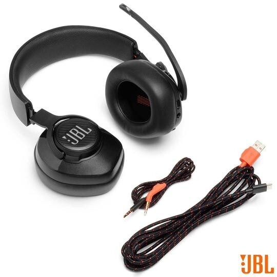 Fone de Ouvido JBL Quantum400 Headset Gamer Preto Surround DTS Microfone Boom Direcional com Flip-Up