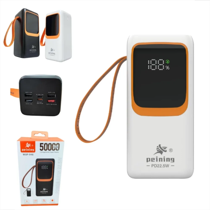 Carregador Portátil Universal Power Bank Turbo 50.000mah N/f