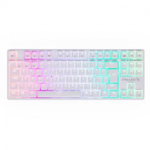 Teclado Mecânico Gamer Fallen Pantera Tkl RGB Switch Blue Anti Ghosting ABNT2 Branco - TE-FA-PA-BR-TK-SA