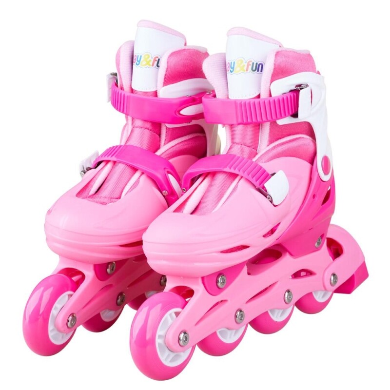 Patins Inline 32-35 Pink Party com Mochila Play&Fun - CASA & VIDEO | Produtos para Casa!